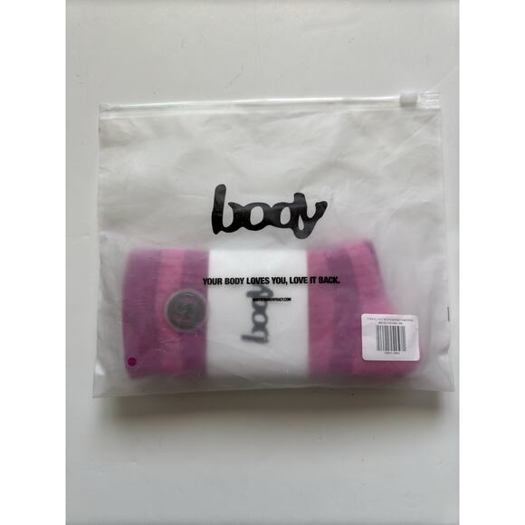 Body By Raven Tracy Striped Knit Crew Socks, OSFM, NWT - Magenta Pink & Brown - Picture 1 of 3